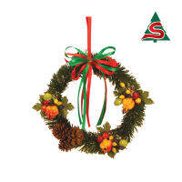 หรีด ขนาด 8 นิ้ว ตกแต่ง Christmas Wreath 8"