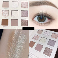 [wilkl] 9 Color Eyeshadow Palette Matte Metallic Blendable High Pigmented Long Lasting Makeup Eye Shadow