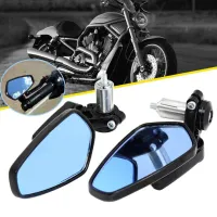 2pcs 15.2CM Blue Lens MZS Motorcycle Bar End Mirrors Rear 2pcs 15.2CM Blue Lens MZS Motorcycle Bar End Mirrors Rear
