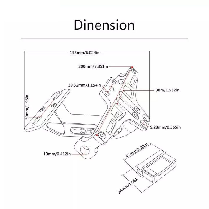 อุปกรณ์เสริมรถจักรยานยนต์ป้ายทะเบียนรถ-honda-cb-ตัวยึดสำหรับ190r-1300-1000-1100-600-599-919-125-500-250-300-650-r-f-แตร
