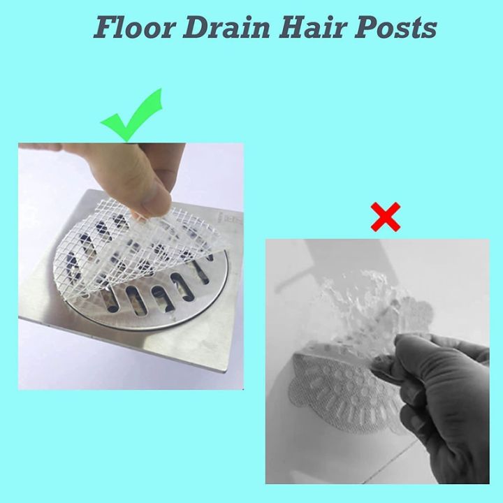 50-pcs-disposable-shower-drain-hair-catcher-mesh-stickers-anti-clogging-floor-sink-strainer-shower-drain-dog-hair