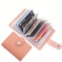 hot！【DT】▬⊙✈  Womens 26 Cards Leather ID Credit Card Holder Purse Wallet