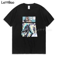 Jojos Comic Strip T Shirt Men Pure Cotton Tshirt Anime Manga Japanese Tee Tshirts 100% Cotton Gildan