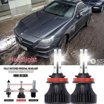 หลอดไฟหน้ารถยนต์ LED LAI 40w 6000k สีขาว สําหรับ Mercedes-Benz SLC(R172) 2016-2023 2PCS