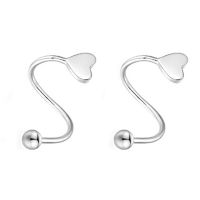 Silver Minimalist Twist Wrap Crawler ต่างหู Climber Cuff ต่างหูสำหรับผู้หญิงกระดูกอ่อนห่อหู Hypoallergenic Earrings