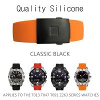 Silicone WatchBand 20mm 21mm Sports For Tissot Touch T013 T047 Rubber Strap T-Sport Watchband Waterproof T013420A T047420A T33by Hs2023