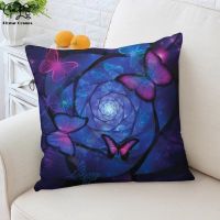 3D butterfly pattern pillowcase, Hieroglyph pillowcase for cars, sofas, home decoration and Harajuku  (Double sided printing design for pillow)