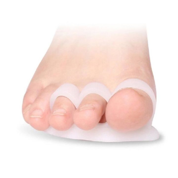 1-2pairs-hammer-toe-cushion-pad-separator-corrector-straightener-splint-pain-relief-tools-white