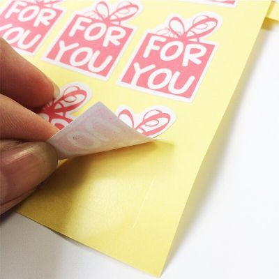 1200PCS/lot Kawaii Pink For You  DIY Scrapbooking Kraft Paper Labels Stickers Baking Food Hand Made Envelopes Sealing Sticker Stickers Labels