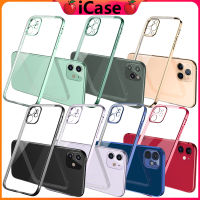 ??iCase เคสไอโฟน สำหรับ iPhone 14 13 12 11 pro promax xs xr xsmax x 7 8 plus พลัส เคสพลอยไลท์ ดีไซน์ง่ายสวยงาม บางเบา โปร่งแสง ป้องกันการกระแทก