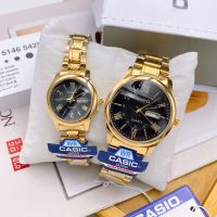 [N-time]Shop นาฬิกาข้อมือคู่รัก คาสิโอ้ หน้าปัดขนาด40,32mm. มีรายสัปดาห์ วันที่ สายเลท กันน้ำได้ พร้อมกล่องแถมฟรี