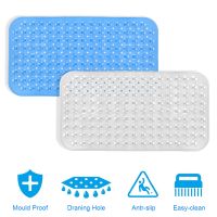 【cw】 Non-Slip Bath Tub Mats Toilet Floor Rugs Suction Cup Drain Hole Home Shower Bathroom Carpets Corner Mat