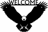 Eagle Welcome Sign - Size 12" x 8" for shop home decor