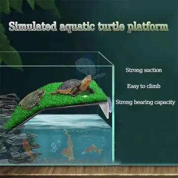 Turtle Basking Platform Simulation Turf Climbing Turtle Drying Table Aquarium  Accessories Decoration 