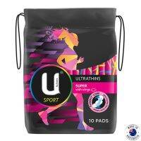 U BY KOTEX Sport Ultrathin Super with Wings 10 Pack ผ้าอนามัยรุ่นพิเศษสำหรับสาวชอบออกกำลังกายเป็นประจำสินค้านำเข้าจากออสเตรเลีย