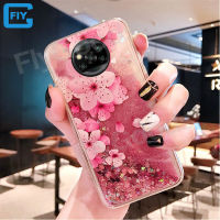 น้ำเคสสำหรับ Xiaomi POCO X3 / Xiaomi POCO X3 Pro กรณีทรายดูดเคลื่อนที่ Glitter กากเพชร PC + TPU กันกระแทกเคสสำหรับ Xiaomi POCO X3 / POCO X3 Pro เคสโทรศัพท์