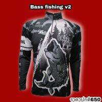 เสื้อตกปลา แฟชั่น กีฬากลางแจ้ง JK THAILAND ลาย BASS FISHING V.2 ป้องกันUV 80-90% สีไม่ตก แห้งเร็ว ใส่ได้ ชาย และ หญิง