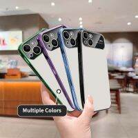 เคส QVIZZ สำหรับ iPhone 15 14 Plus 13 12 11 Pro Max XS X XR 8 7 Plus SE2 2022เคสโทรศัพท์6D หรูหราชุบหน้าต่างขนาดใหญ่ใสฟิล์มเลนส์ขอบนิ่มกันกระแทกสาวน่ารักฝาครอบผู้ชาย