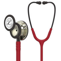 3M Littmann Classic III Monitoring Stethoscope, Champagne - Finish Chestpiece, Burgundy Tube, Smoke Stem and Headset, 27 inch, 5864 Champagne Finish Chestpiece, Burgundy Tube