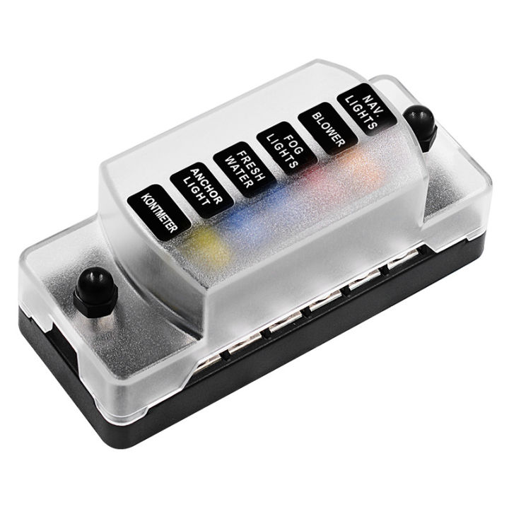 6-way-blade-fuse-holder-box-block-bag-12v24v-with-led-indicator-waterproof-protection-cover-for-cars-motorcycle-boats-etc