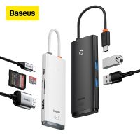 Baseus อะแดปเตอร์ฮับ USB Type C เป็น HDMI 6 in 1 สําหรับ MacBook Pro Air USB C Splitter