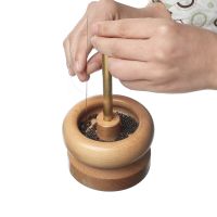 Manual Wood Bead Spinner Wooden Crafts Quickly Durable Portable Hand Tool Jewelry Making Bead Home String Tools 18.5cm x 10.5cm Knitting  Crochet