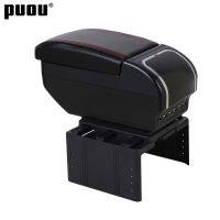 hot【DT】 Car Armrest layer Large space Central Store Content box with cup ashtray USB  interface Charging S