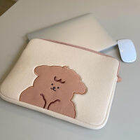 【YuekunH】กระเป๋าคอมพิวเตอร์,กระเป๋าแล็ปท็อป PC กระเป๋าขนยาวเคสห่อหุ้ม PC กระเป๋าความจุมากเก็บของขนาด11 "13" 15.6 "การดูดซับแรงกระแทกกระเป๋าเอกสารกันรอยขีดข่วนน้ำหนักเบาง่ายต่อการพกพาน่ารัก