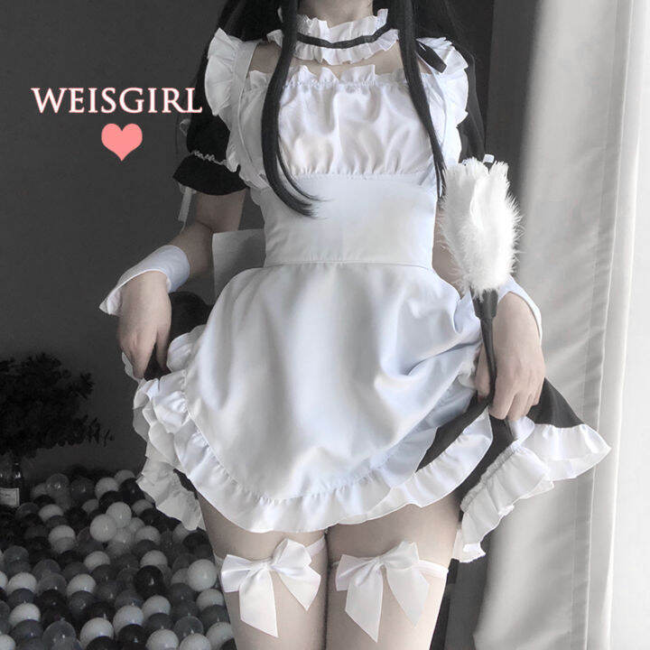 Cosplay Japanese maid uniform costume sexy coffee shop apron cute ...