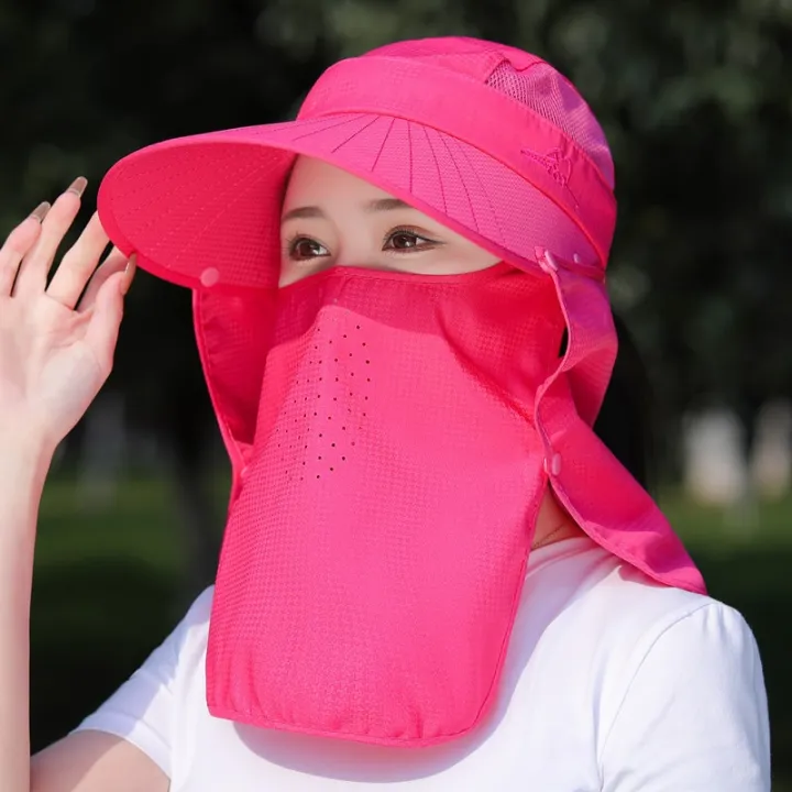 cc-sun-hat-woman-summer-womens-uv-protection-cap-outdoor-travel-cycling-face-mask-hat-shawl-hats-windproof-removable-tea-picking