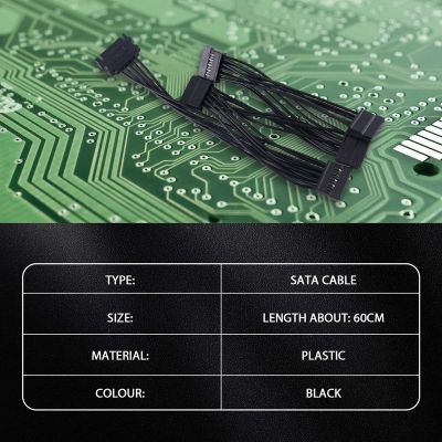 4Pin IDE 1 to 5 SATA 15Pin Hard Drive Power Supply Splitter Cable for DIY PC Sever 18AWG 4-Pin to 15-Pin Power