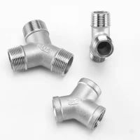 【CW】 1/4 quot; 3/8 quot; 1/2 quot; 3/4 quot; 1 quot;male male Female Threaded 3 Way Tee T Pipe FittingDN8 DN10 DN15 DN25 BSP Threaded SS304 Stainless Steel