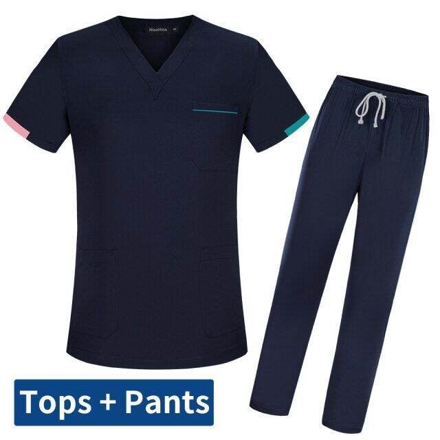 New Hospital Scrubs Suits Male Uniforms Nursing Work Clothes Scrub