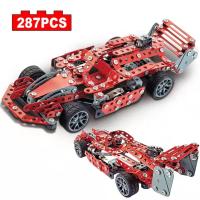 287pcs City Series High-tech Metal F1 Racing Formula Car Building Blocks Assembled DIY Racing Car Bricks Model Toys For Kid Gift Building Sets