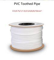 1ม้วนท่อซี่ PVC 0.5/0.75/1/1.5/2.5/4/6/8/10mm ² สีขาวลายมือปลอกโลหะพิมพ์หมายเลขเครื่องเจาะสายลูกพลัม