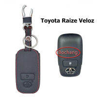 Bochang เคสกุญแจรถยนต์หนังสำหรับ Toyota Raize Veloz,พวงกุญแจ Mobil Remote Control