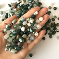 100g Natural Moss Agate Gravel Quartz Crystal Stone Specimen Healing Fish Tank Drop Shipping Natural Stones and Minerals Cables