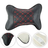 Universal Leather Car Neck Pillows Headrest Neck Support Pillow Cushion Pad Relieve Fatigue Pillow Neck Pillow Seat Cushions