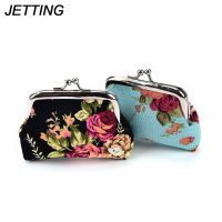 【JH】1PCS New Elegant Roses Canvas Mini Coin Purses Zero Wallet  lady Zero Wallets and coin Bag Child Girl Women Change Purse