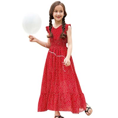 Summer Dress For Girls Dot Dress Girls 2021 Newest Party Dress For Children Casual Style Girl Costume 6 8 10 12 14