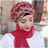 {Warm scarf}โหมด Hijabs Islamischen Schal Schals Für Frau Lange Underscarf Moslima Evolution Big Mit Perle Gebet Turbante