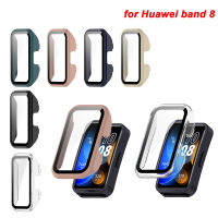 เคสสำหรับสมาร์ทวอทช์ Huawei 8แบรนด์บางเฉียบยาก Casing PC ฝาครอบป้องกันปกป้องหน้าจอกระจกเทมเปอร์