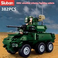 Sluban Building Block Toys Morden Military EBRC Infa-Ntry Combat Vehicle 382PCS Bricks B0753 Army Truck Fit With Leading Brands Building Sets