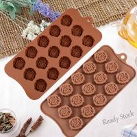 【Ready Stock】 ▨ C14 Silicone 15 Rose Flower Shape Chocolate Cake Soap Candy Moulds DIY Fondant Mould Cake Decorating Tools