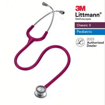 3M Littmann Stethoscope, Classic II Pediatric, Raspberry Tube, Stainless  Steel Chestpiece, 28 inch, 2122