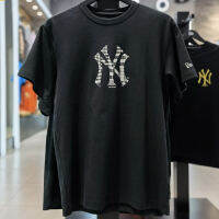 2023 NEWNEWERA MLB Collection เสื้อยืดพิมพ์ลายเช็คขาวดำ Unisex พร้อมครึ่งแขน