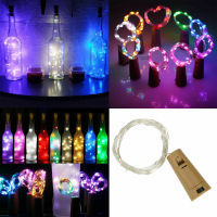 510pcs 2m 20LED Garland Wine Bottle Lights with Cork LED Silver wire Colorful Fairy Lights String Party Wedding NO Battery