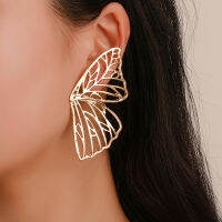 ขายร้อน Hollow Big Butterfly Stud ต่างหูสำหรับผู้หญิงโลหะ Angel Wing จี้ต่างหูอุปกรณ์เสริม Party เครื่องประดับ Gift