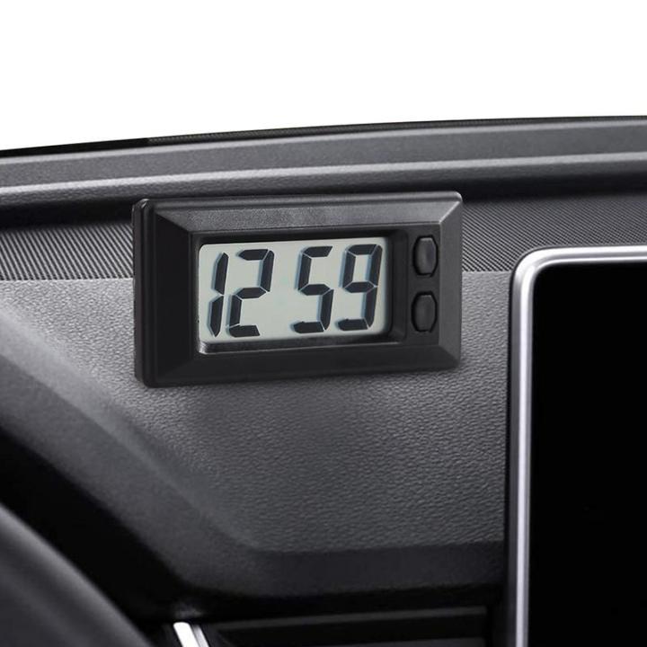 มินิ-led-รถนาฬิกาดิจิตอลเวลาวันที่ในรถแดชบอร์ดนาฬิกาดิจิตอลวันแสดงยานยนต์ติด-onwatch-สำหรับรถยนต์