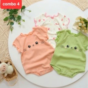 Combo 3 body chip sơ sinh bé gái Bunnybaby